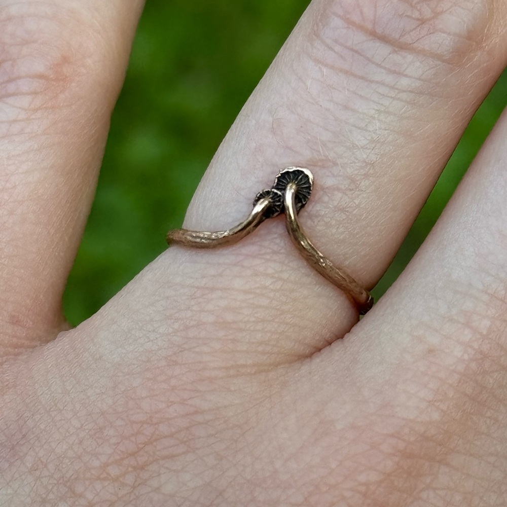 ROSE GOLD MUSHROOM RING